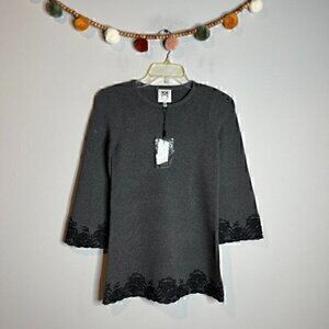 NWT Milly Minis grey embroidered lace dress